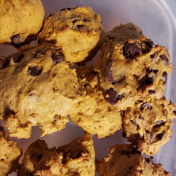 Egg Free Chocolate Chip Pumpkin Cookies