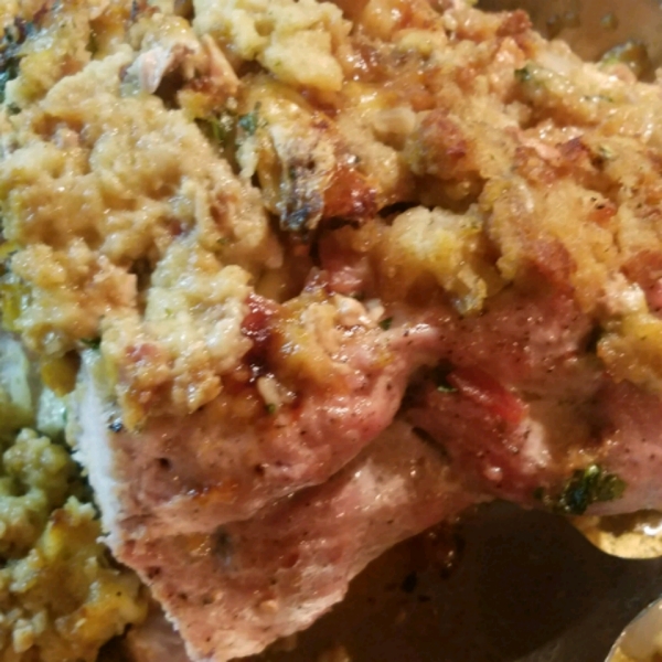 Pork Chops Stuffed with Smoked Gouda and Bacon