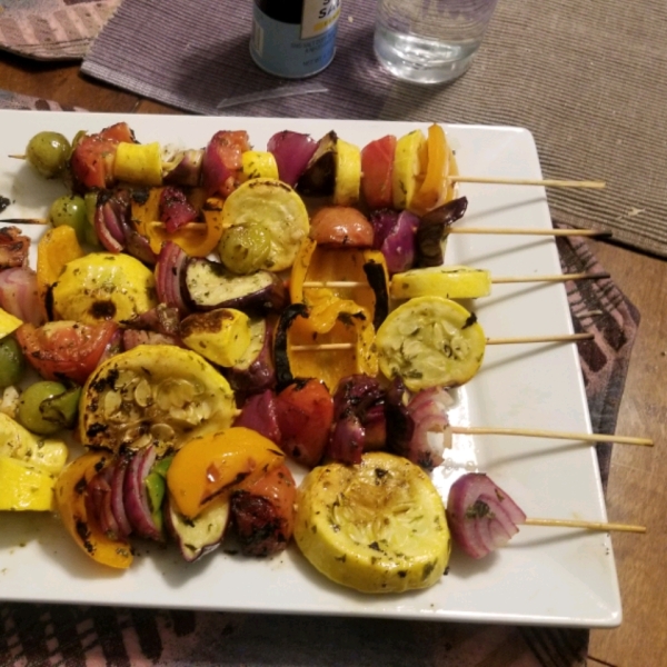 Grilled Fruit and Vegetable Kabobs