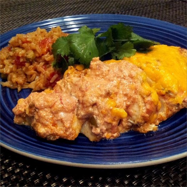 Baked Chicken with Salsa and Sour Cream