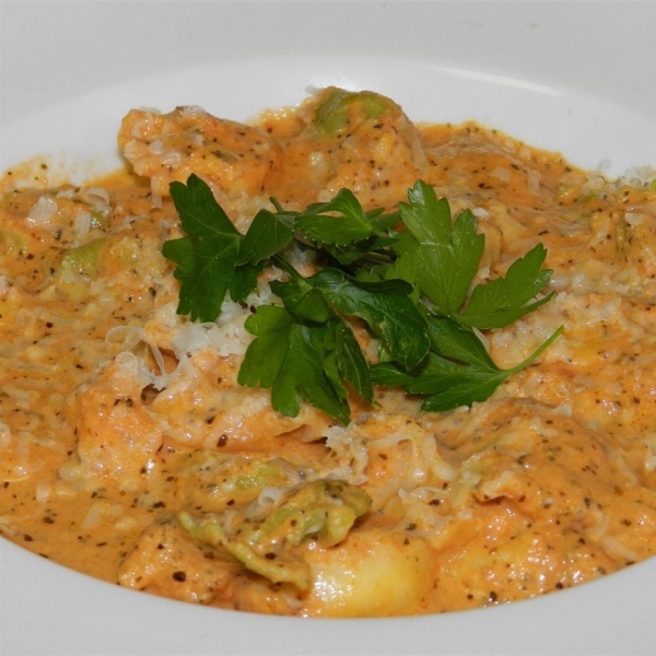 Tortellini with Basil-Cream Sauce