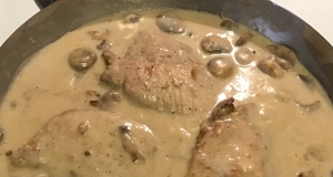 Pork Chops in Browned Butter with Mushrooms