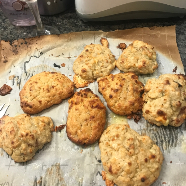 Garlic, Blue Cheese, and Bacon Biscuits