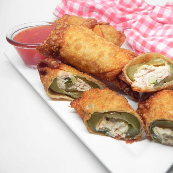 Stuffed Pickle Egg Rolls