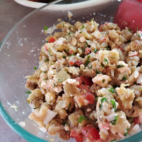 Melitzanosalata Agioritiki (Athenian Eggplant Salad)