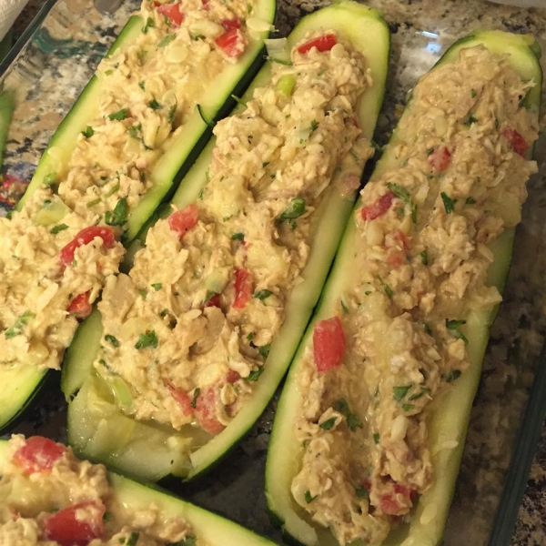 Tuna-Stuffed Zucchini