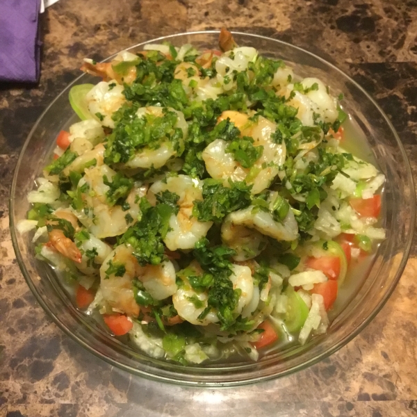 Shrimp, Jicama and Chile Vinegar Salad