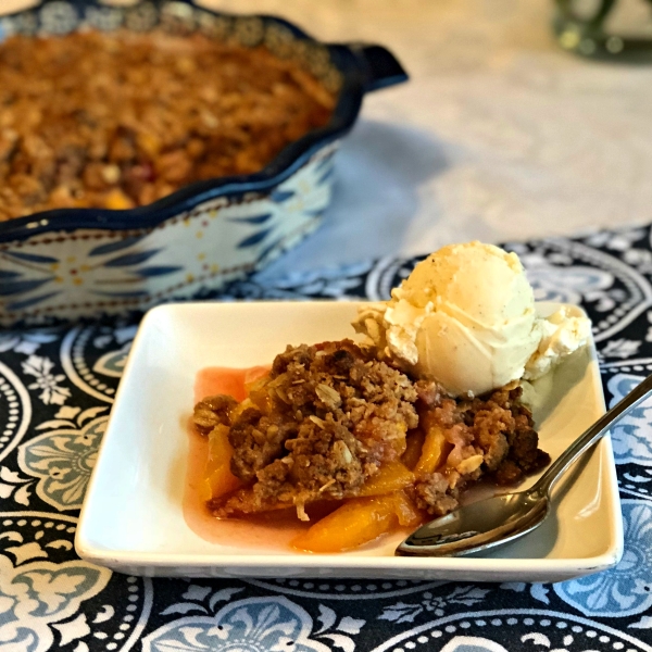 Nectarine-Raspberry Crumble