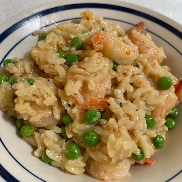 Instant Pot Shrimp Risotto with Peas