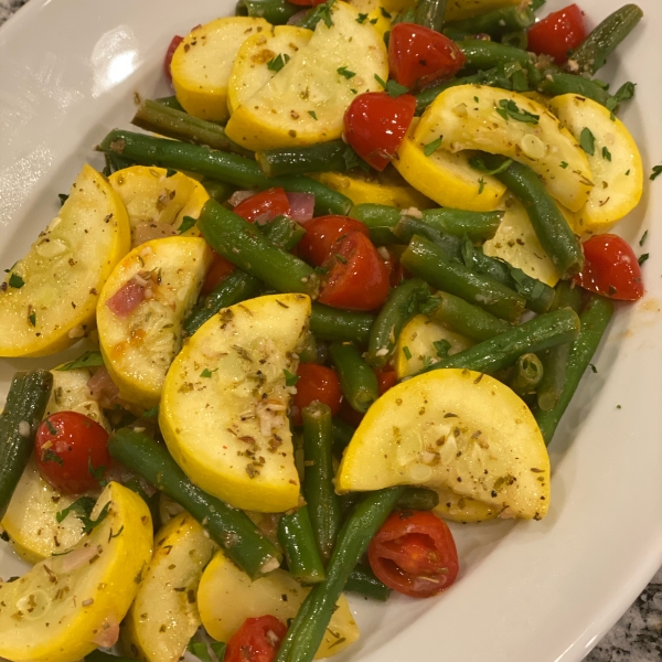 Squash and Green Bean Saute Side Dish