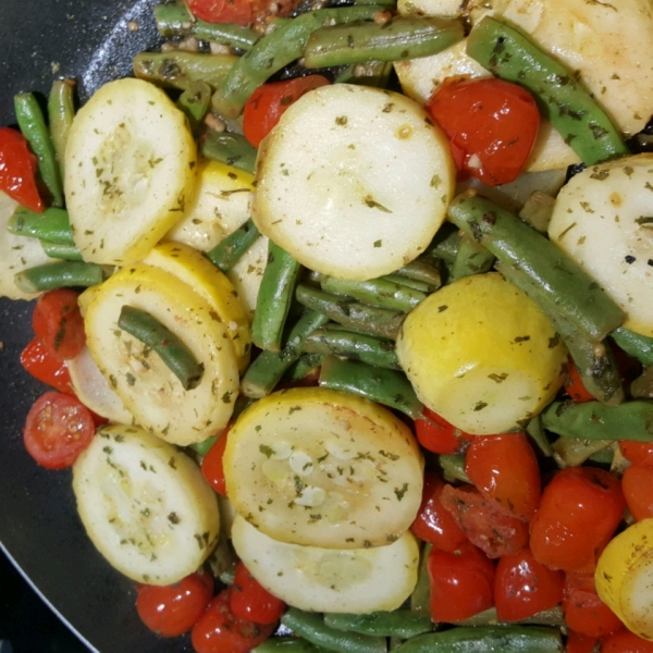 Squash and Green Bean Saute Side Dish