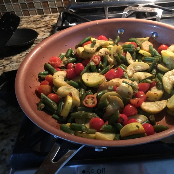 Squash and Green Bean Saute Side Dish