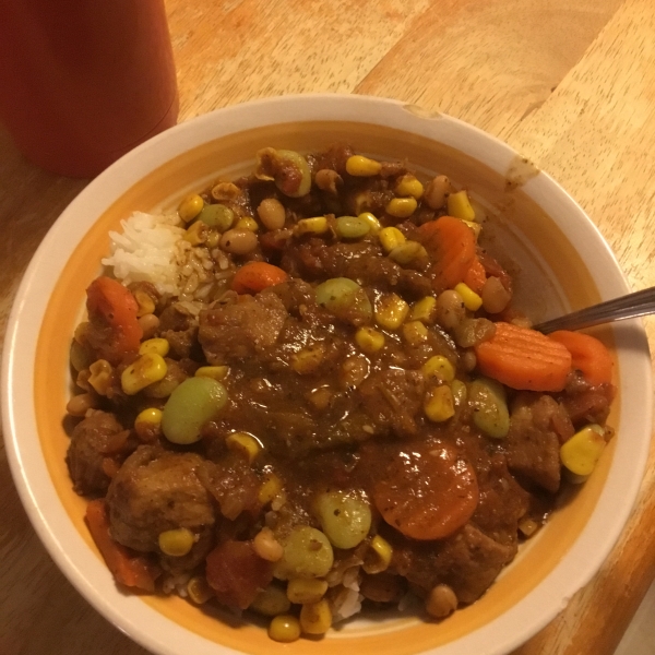 Tender Pork Stew with Beans