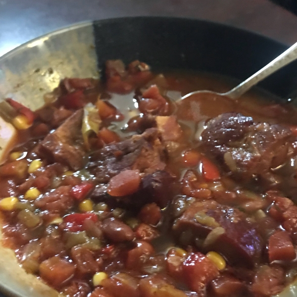 Tender Pork Stew with Beans