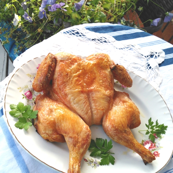 Grilled Chicken Under a Brick