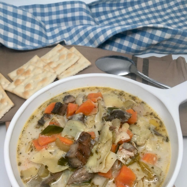 Portobello Artichoke Soup