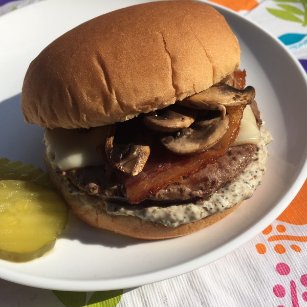 Bacon-Mushroom-Swiss Burger