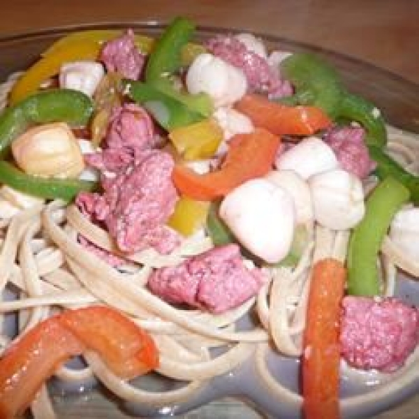 Scallop and Chorizo Pasta