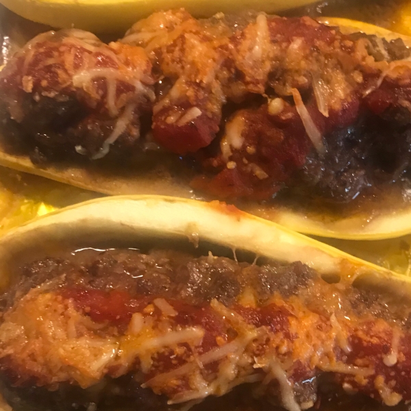 Beef Stuffed Zucchini