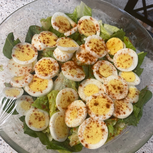 Deviled Egg Salad with Romaine