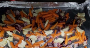 Roasted Carrots and Onions with Fennel Fronds and Honey