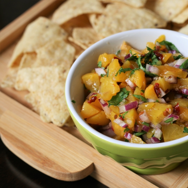 Chipotle Peach Salsa with Cilantro