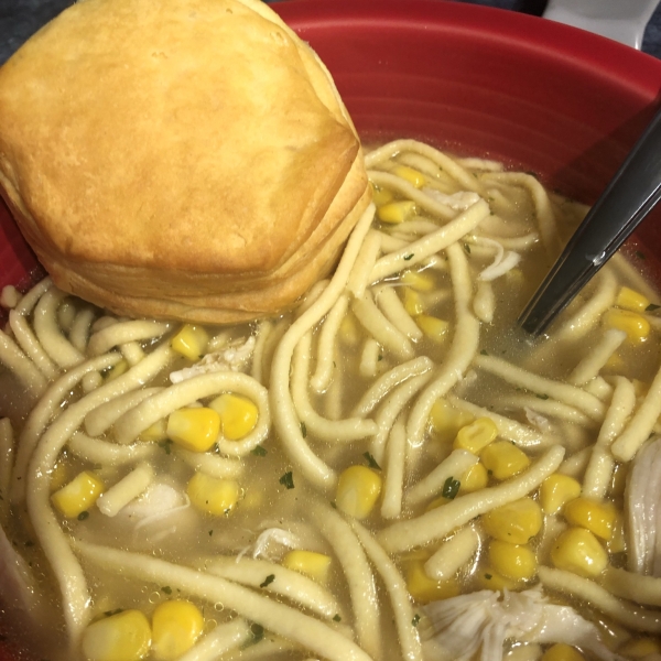 Short-Cut PA Dutch Chicken Corn Soup