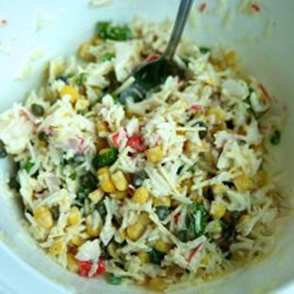 Russian Rice and Crab Salad