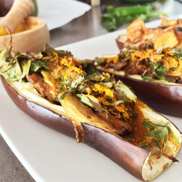 Indian Stuffed Eggplant