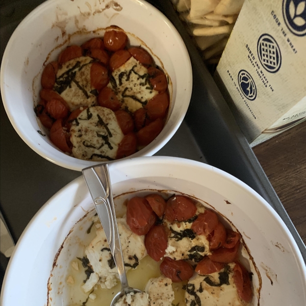 Baked Goat Cheese Caprese Salad