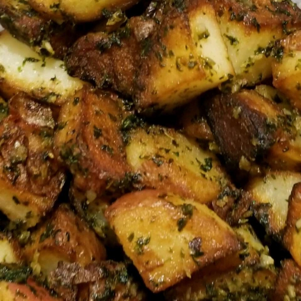 Cilantro and Garlic Potatoes