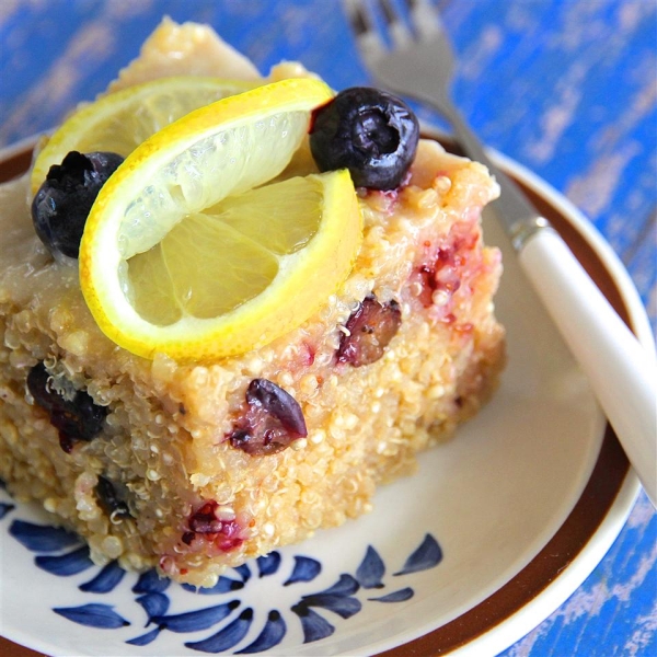 Blueberry Quinoa with Lemon Glaze