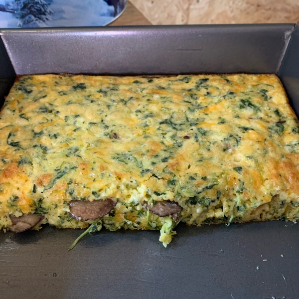 Spinach and Mushroom Egg Casserole