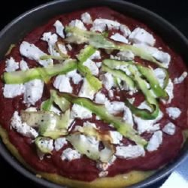 Pepperoni Polenta Pizza