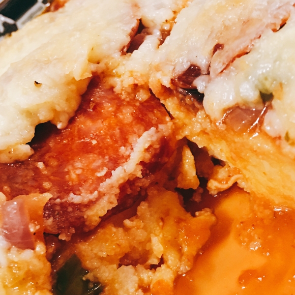 Pepperoni Polenta Pizza