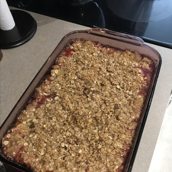 Rhubarb-Raspberry Crunch