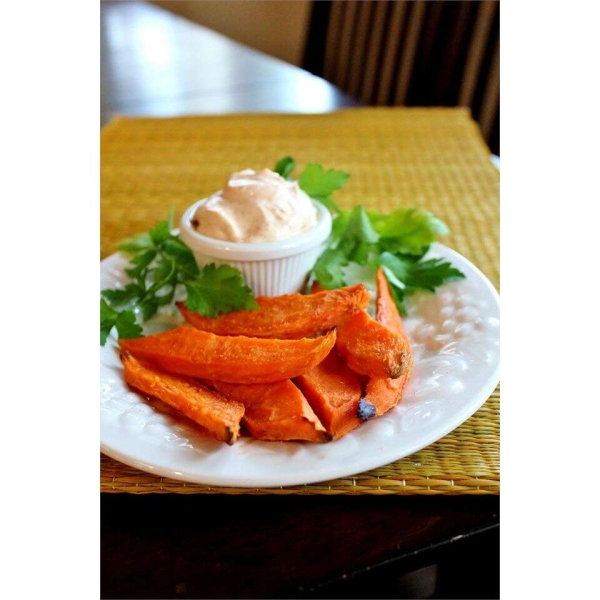 Baked Yam Fries with Dip