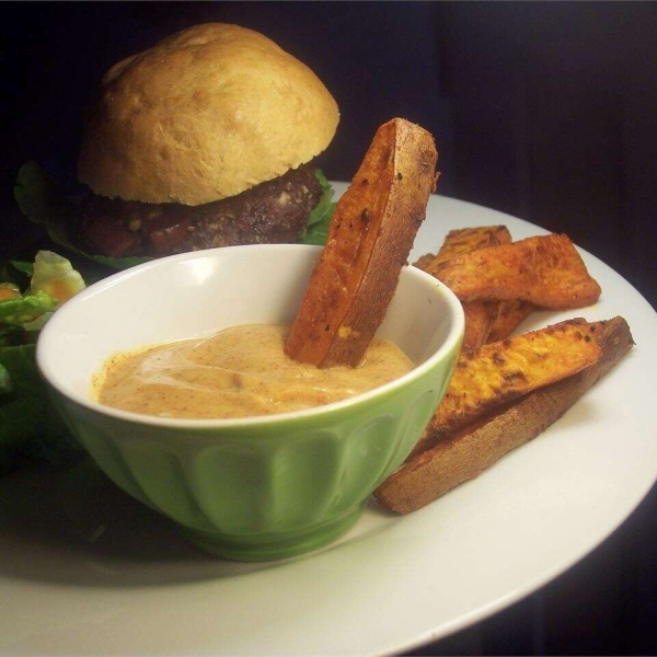 Baked Yam Fries with Dip