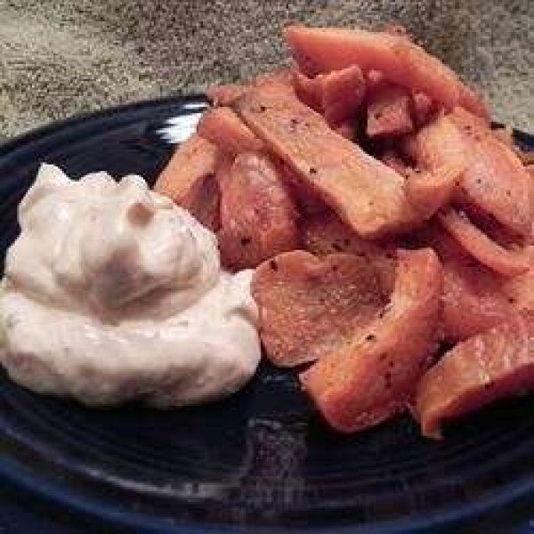 Baked Yam Fries with Dip