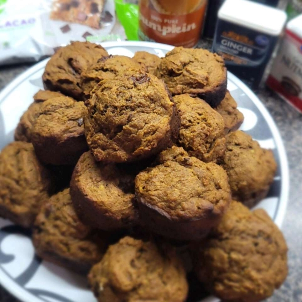 Pumpkin-Dark Chocolate Chip Muffins