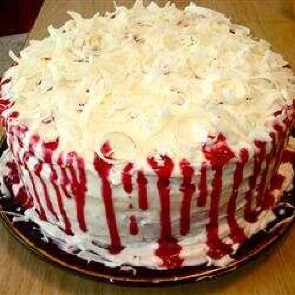 White Chocolate Layer Cake With Raspberry Filling