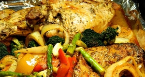 Book Club Herb Roasted Chicken and Vegetables