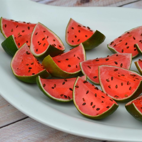 Sliced Watermelon Jell-O® Shots