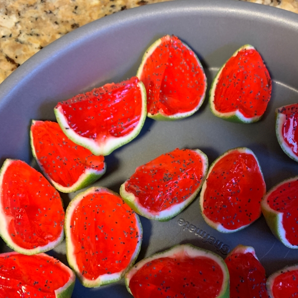 Sliced Watermelon Jell-O® Shots