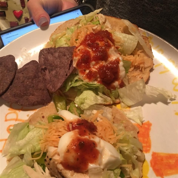 Low Fat Chicken Tostadas