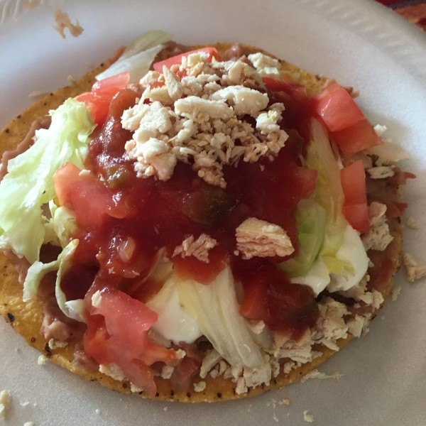 Low Fat Chicken Tostadas