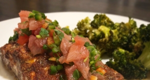 Sweet and Spicy Salmon with Grapefruit Salsa