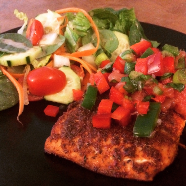 Sweet and Spicy Salmon with Grapefruit Salsa