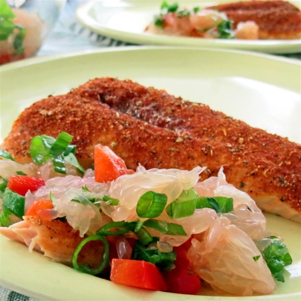 Sweet and Spicy Salmon with Grapefruit Salsa