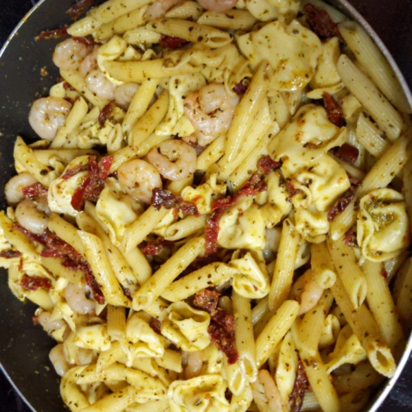 Garlic Shrimp with Three Cheese Tortellini